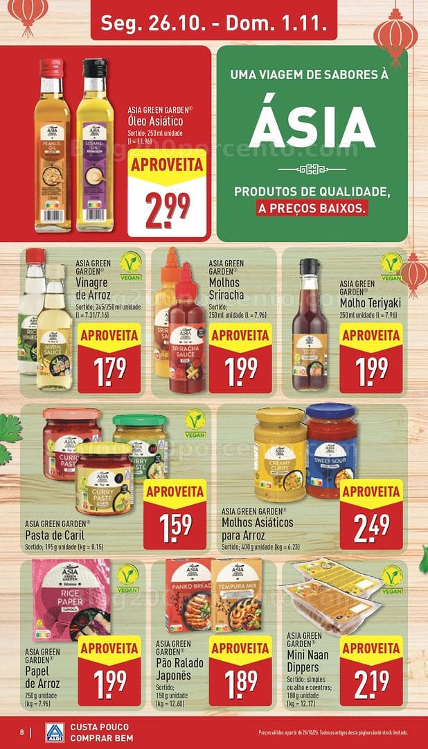 Antevisão Folheto ALDI Sabores do Mundo Promoções de 26 outubro a 1 novembro